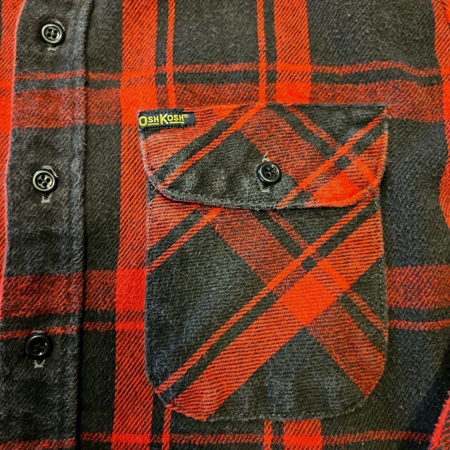 Oshkosh Vtg OshKosh B'gosh Flannel Shirt Mens XL Red Buffalo Plaid G Size US XL / EU 56 / 4 - 7 Thumbnail