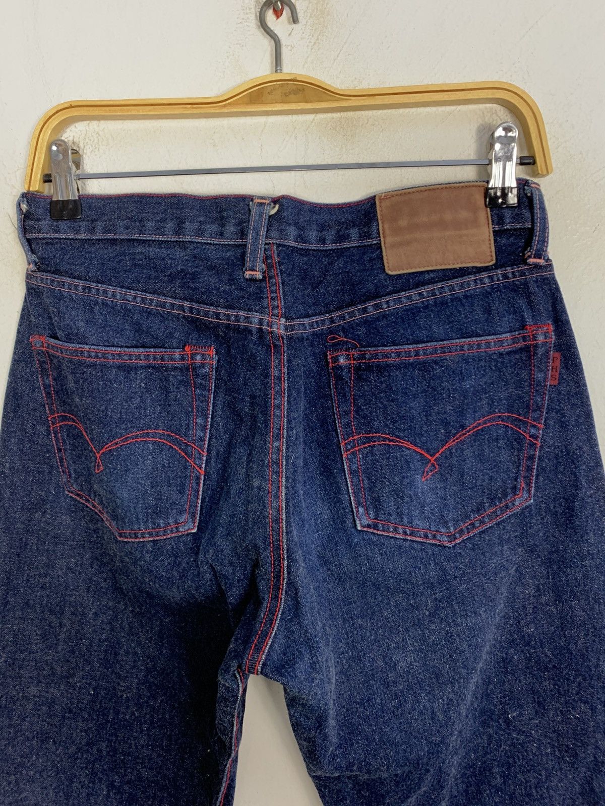 Japanese Brand Rare Selvedge Denim Pig Hip Store Dark Indigo Jeans Size US 29 - 5 Thumbnail