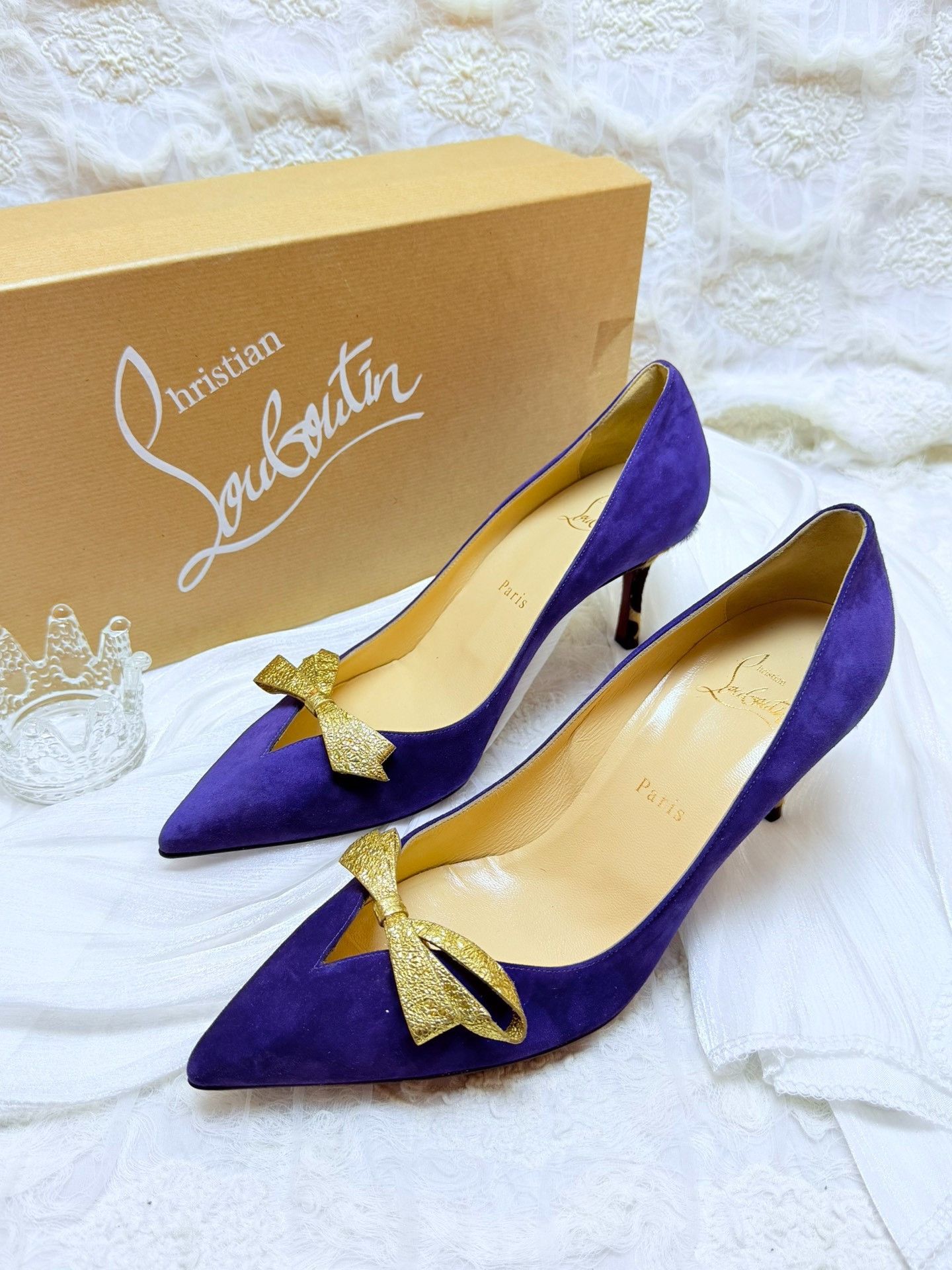 Christian Louboutin Christian Louboutin Purple Lowtop Sneakers us_8 Women Size US 8 / IT 38 - 1 Thumbnail