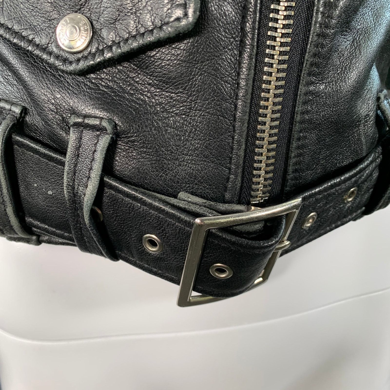 Schott PERFECTO by SCHOTT Size XS Black Leather Motorcycle Jacket Size XS / US 0-2 / IT 36-38 - 8 Thumbnail