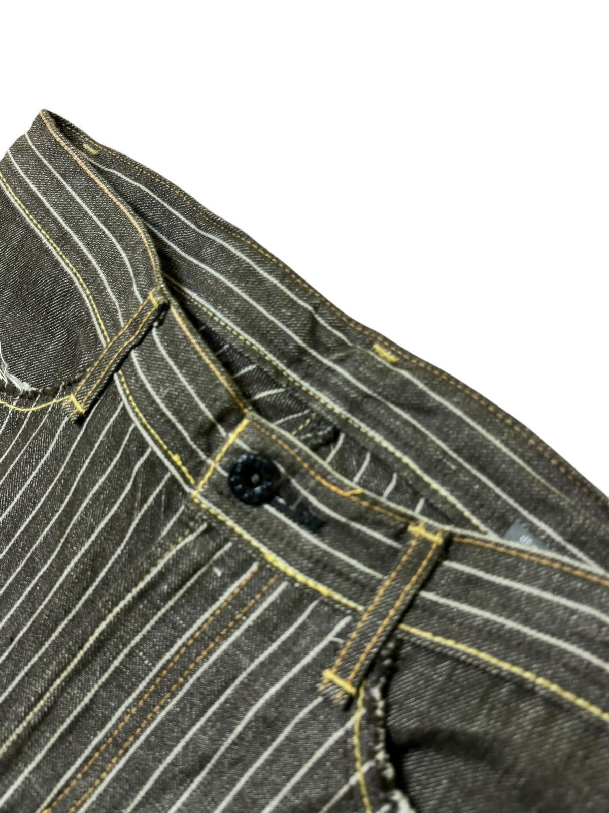 Hysteric Glamour FLARE STRIPED BROWN RECONSTRUCTED BOOT CUT DENIM Size US 28 / EU 44 - 7 Thumbnail