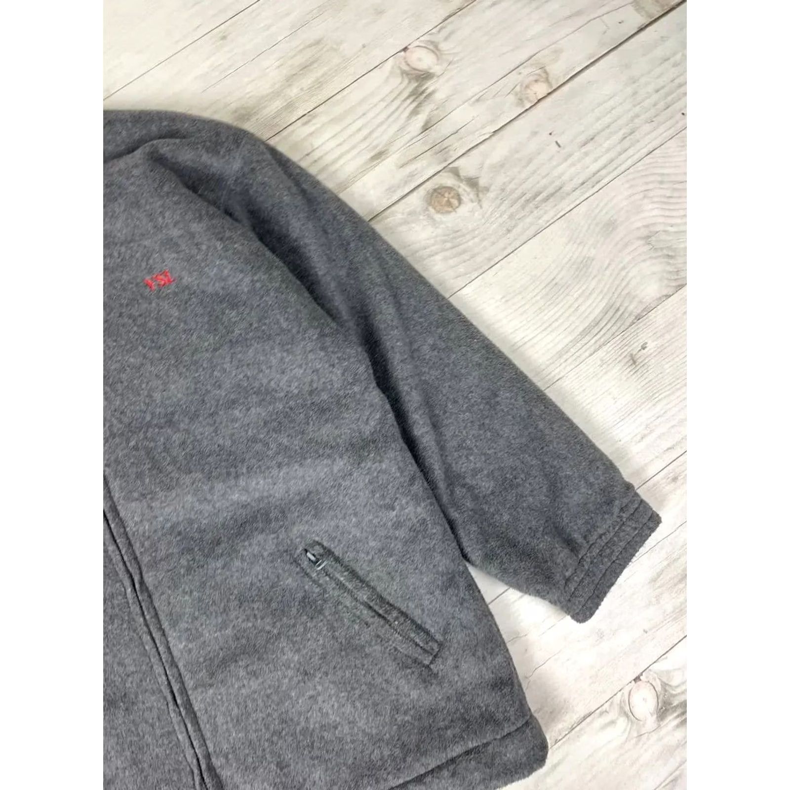 Yves Saint Laurent VINTAGE Saint Laurent Jacket 90s Logo Fleece Jacket Mens L Gray - Yves Saint Laurent Size L Gray Logo 90s Designer Windbreaker Style Size US L / EU 52-54 / 3 - 4 Thumbnail