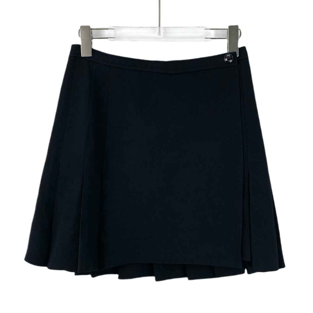 Dior Dior Black CD Button Pleated Casual Skirt (Size 38) Size 26" / US 2 / IT 38 - 1 Thumbnail