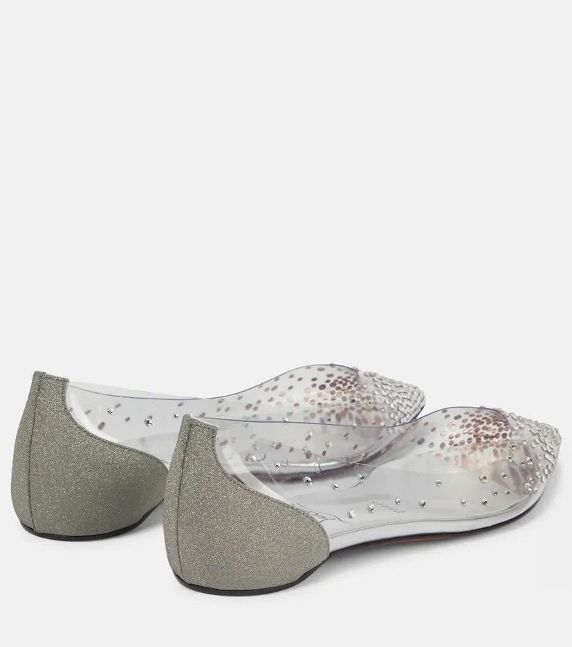 Christian Louboutin os11x0526 Degrastrass PVC Flats in Clear Size US 8 / IT 38 - 4 Thumbnail