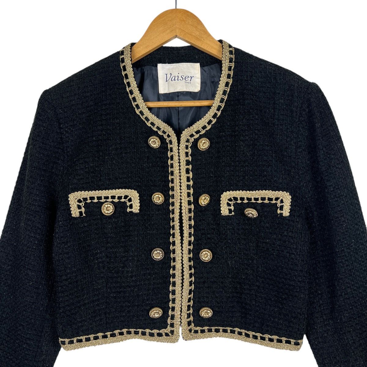 Japanese Brand 🔥 Vintage Vaiser Tweed Jacket Size S / US 4 / IT 40 - 3 Thumbnail