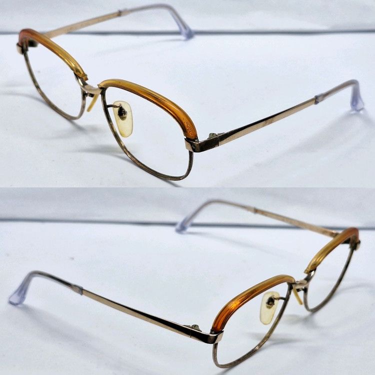 Other 1980s LAURIFR NO 550 12KGF Gold Filled Browline Glasses 46mm Size ONE SIZE - 7 Thumbnail