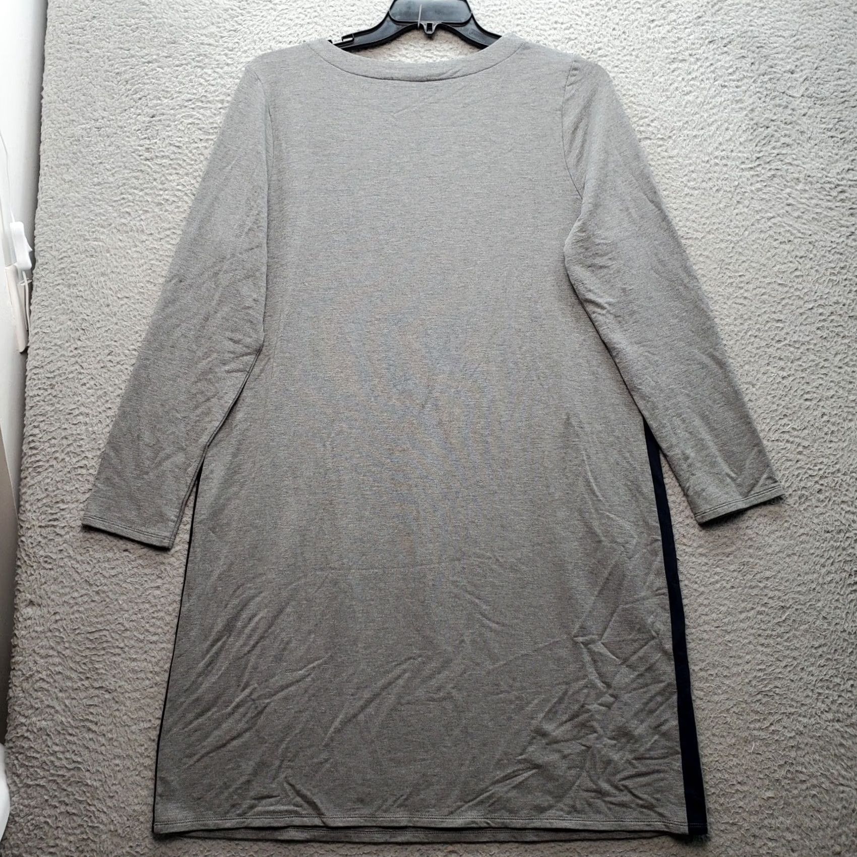 J. Jill J. Jill Wearever T-Shirt Dress Women Size L Gray Rayon Round Neck Pullover Short Sleeve Comfort Shirt Dress Size L / US 10 / IT 46 - 2 Thumbnail