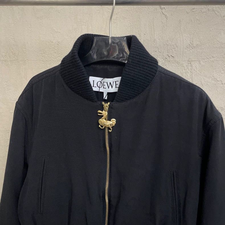 Loewe LOEWE Black dodo with short leather label cotton jacket Size XS / US 0-2 / IT 36-38 - 3 Thumbnail