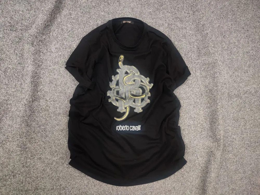 Roberto Cavalli Roberto Cavalli design Cotton Classic Logo snake T Shirt Tee Size US L / EU 52-54 / 3 - 1 Thumbnail