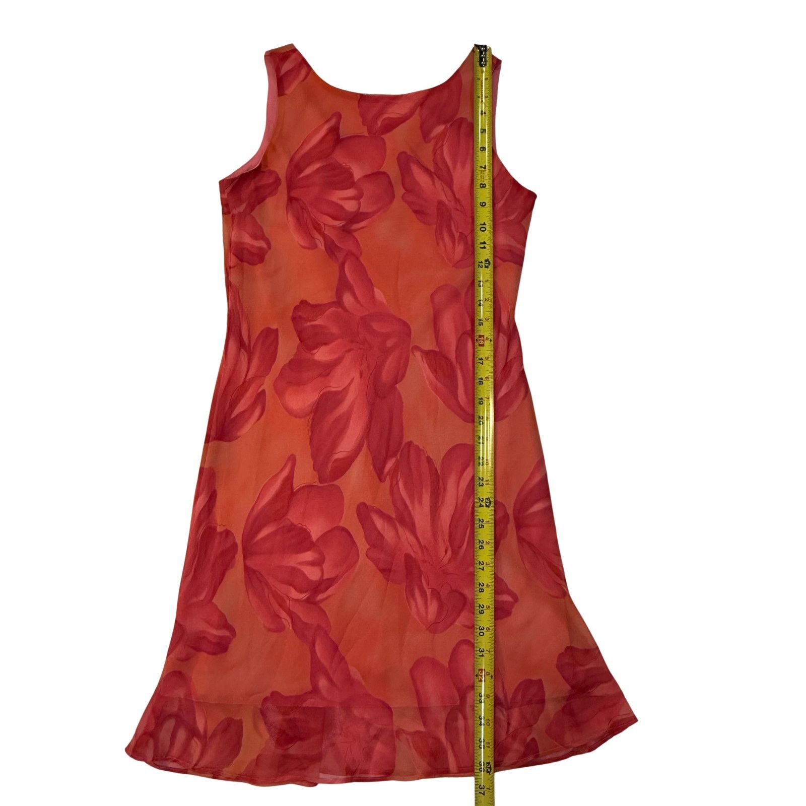 Vintage Vintage Alyn Paige Floral Y2K Drop Waist Flowy Dress | 4 Size S / US 4 / IT 40 - 4 Thumbnail