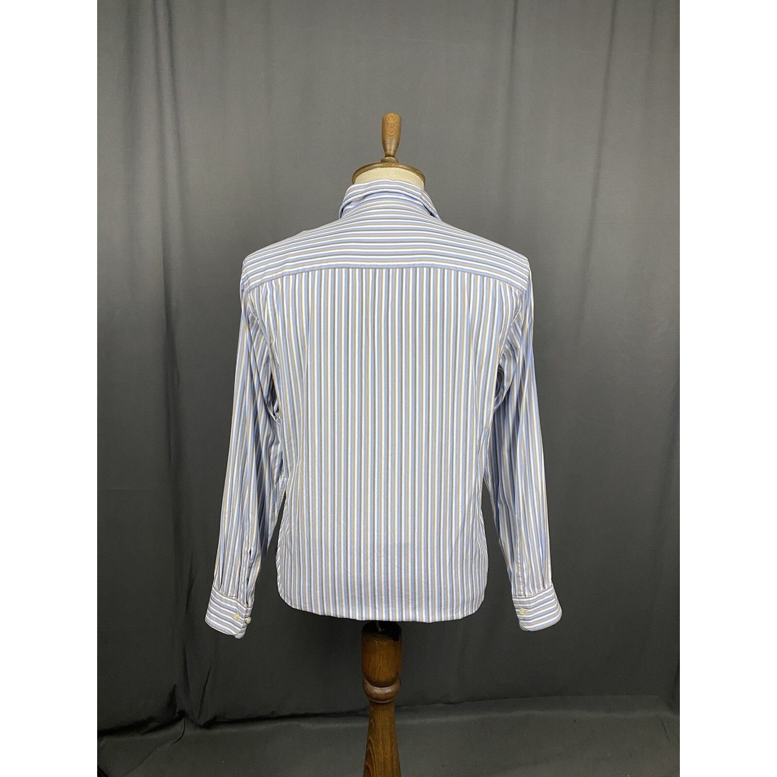 Burberry Burberry Men's Blue Striped Longsleeve Striped Shirt Size 3 Size US L / EU 52-54 / 3 - 7 Thumbnail