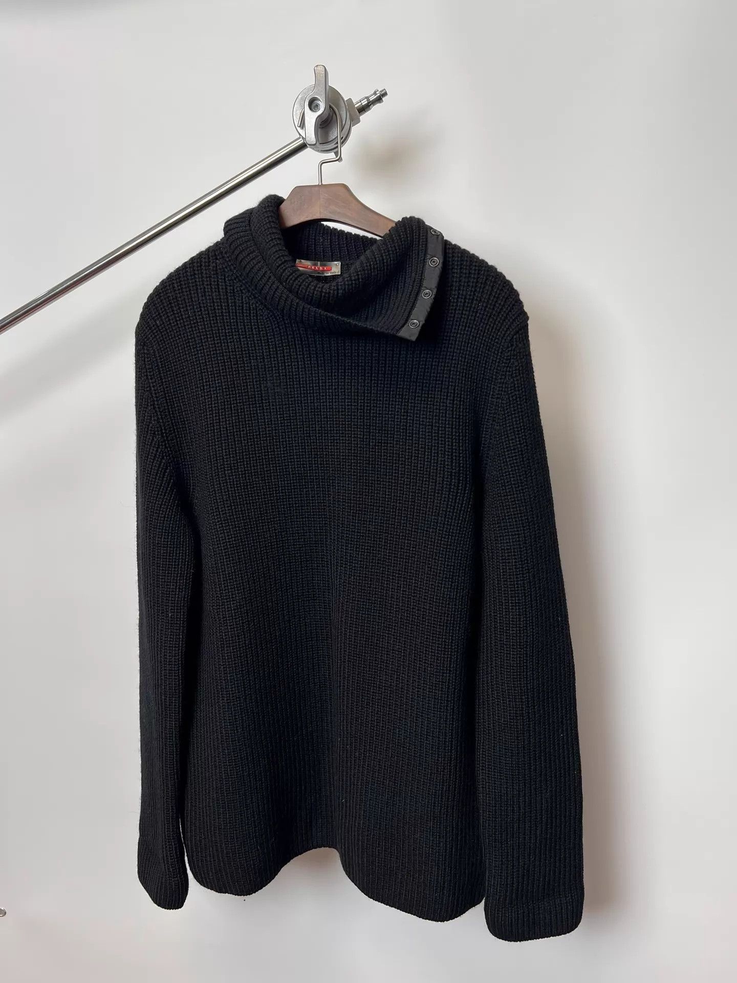 Prada Prada Vintage Sports Wool HalfButton Collar Sweater Size 56 Size US XL / EU 56 / 4 - 2 Thumbnail