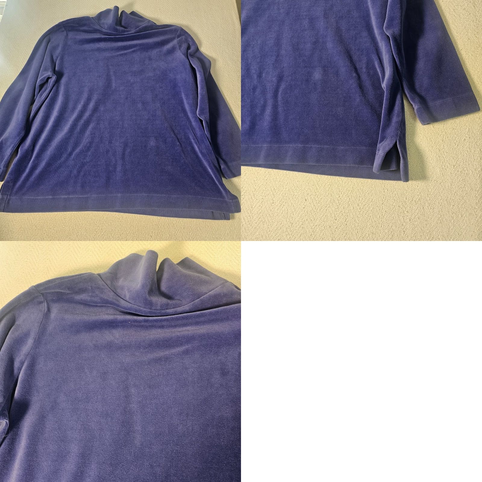 Vintage Appleseed’s Women’s Purple Flannel Mock Neck Sweater Size PXL Casual Warm Size XL / US 12-14 / IT 48-50 - 8 Thumbnail
