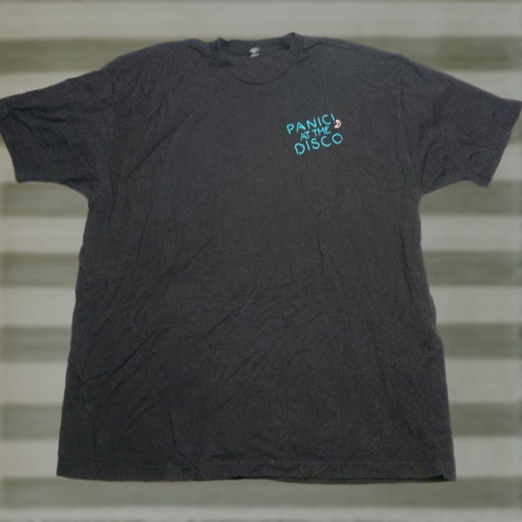 Praying Panic! At the Disco Praying for the Faithless Graphic T-Shirt 2XL Black Cotton Crew Neck Short Sleeve Mens Band Rock Graphic Print Logo Shirt Size US XXL / EU 58 / 5 - 1 Thumbnail