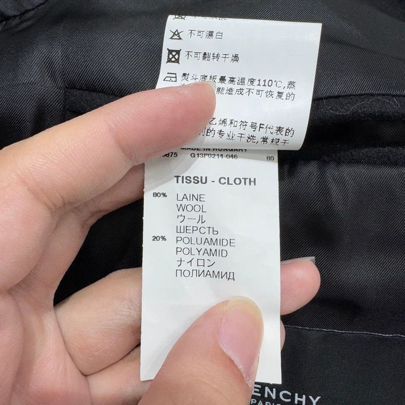 Givenchy Givenchy Size52 Shoulder Zipper Wool Coat Size US M / EU 48-50 / 2 - 5 Thumbnail