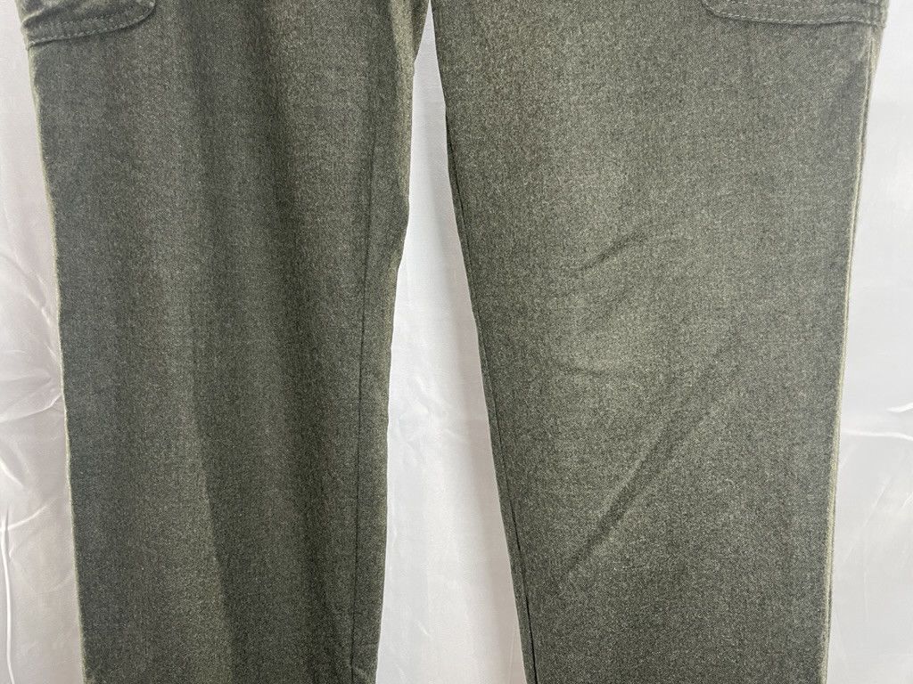 Brunello Cucinelli BRUNELLO CUCINELLI Green Flannel Wool Flat Front Cargo Pants Size US 36 / EU 52 - 4 Thumbnail
