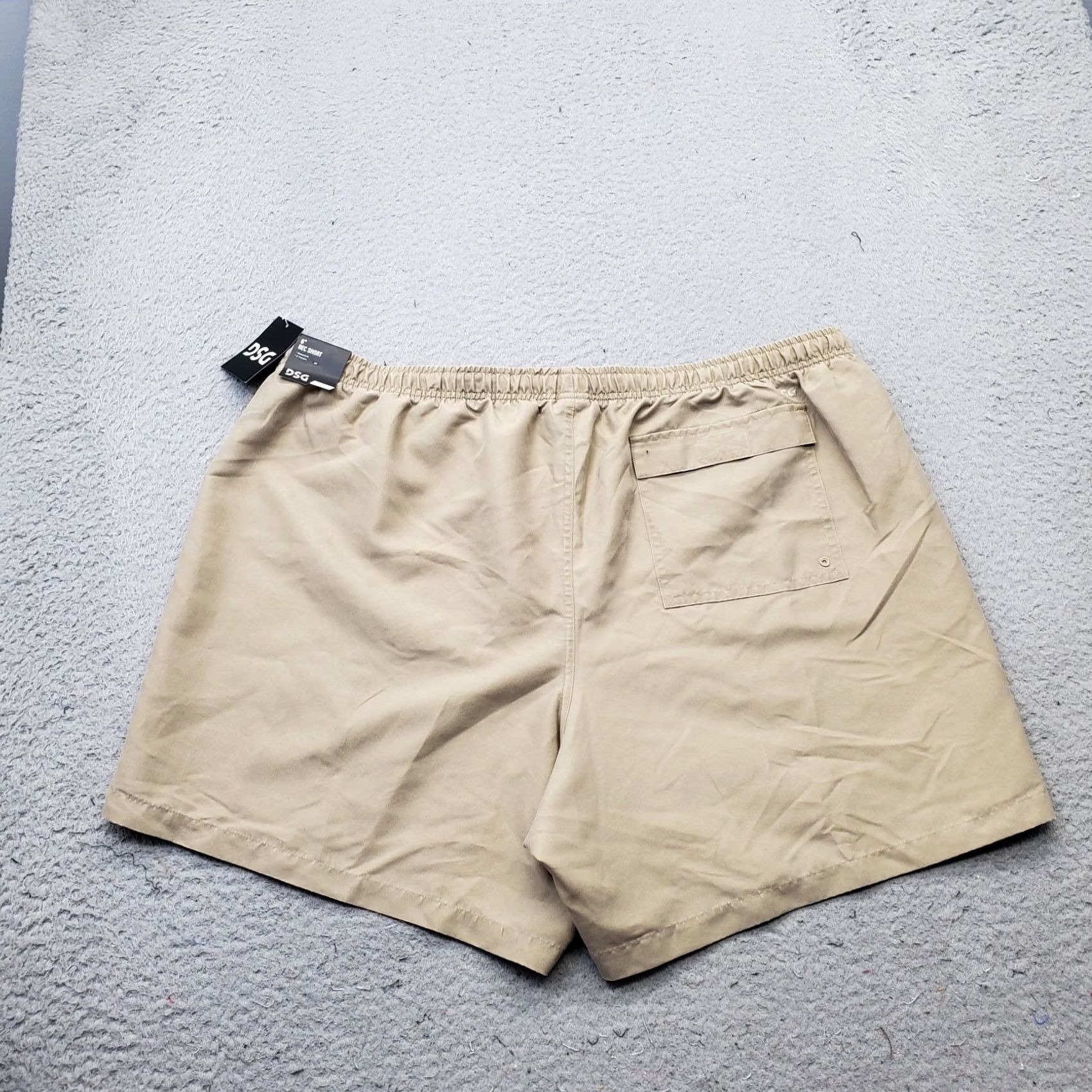 Vintage DSG Mens 2XL Active Jogger Shorts Tan Pleated Front Drawstring Waist Pockets Slim Athletic Summer Casual Sung / Shorts (2XL) Size US 39 - 2 Thumbnail