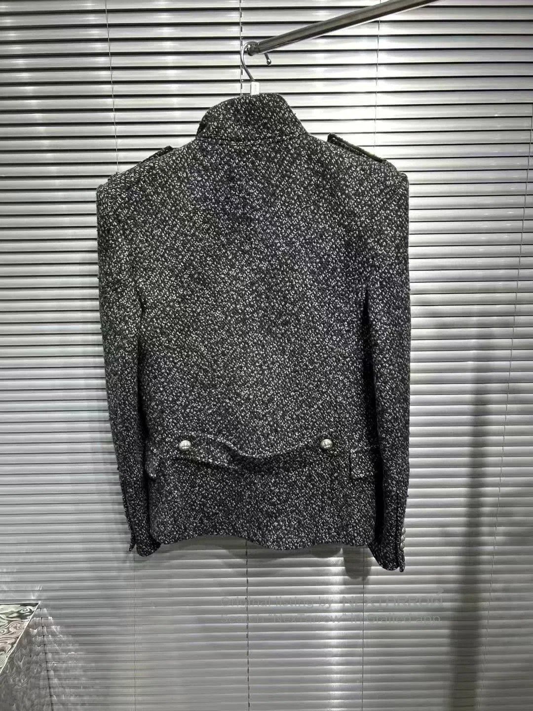 Balmain Balmain Gray Wool Double-Breasted Coat. Size US M / EU 48-50 / 2 - 2 Thumbnail