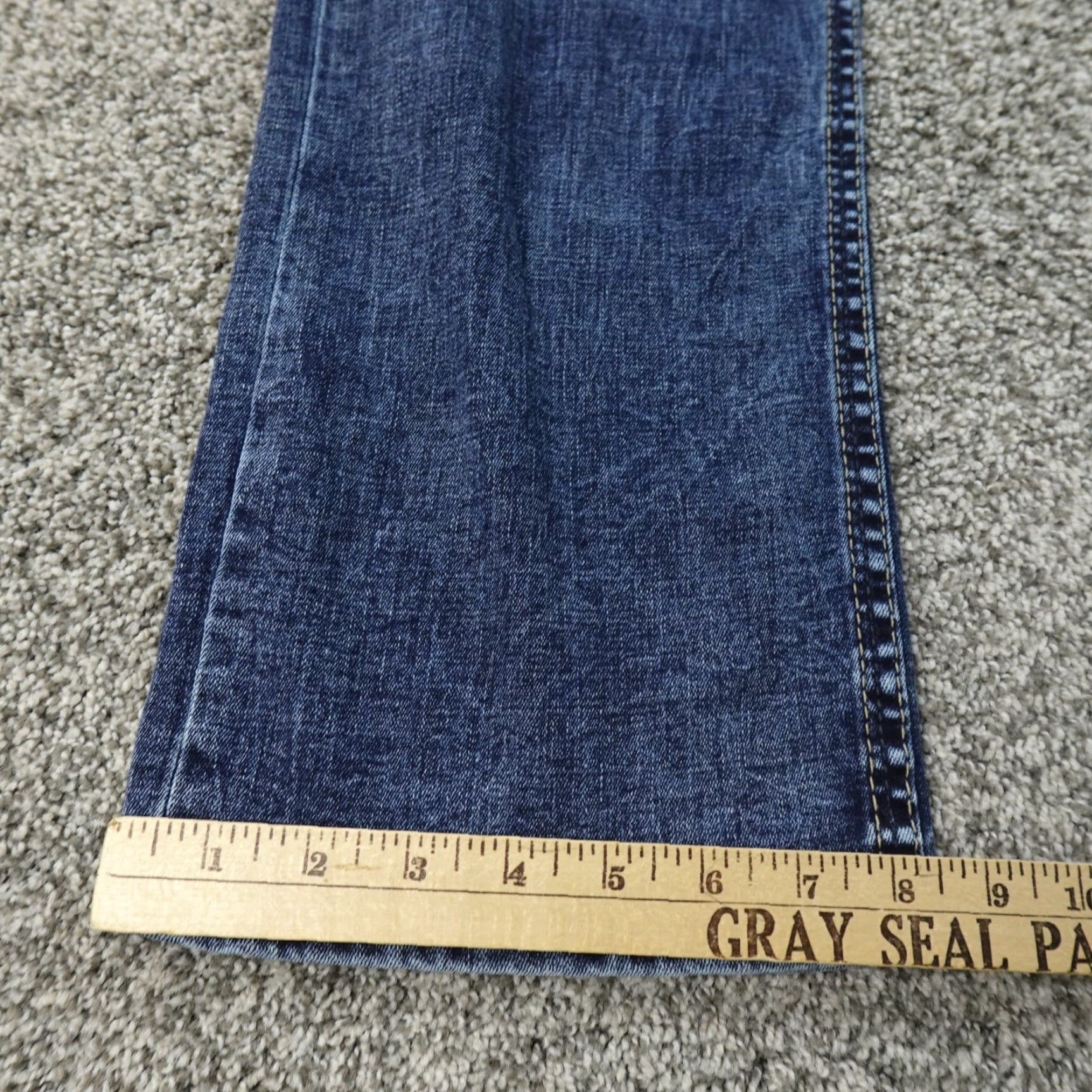 Vintage Buck le BKE Jeans Mens 30X33 Dark Blue Denim Jake Straight Leg Stretch Whiskered Jeans Size US 30 / EU 46 - 2 Thumbnail