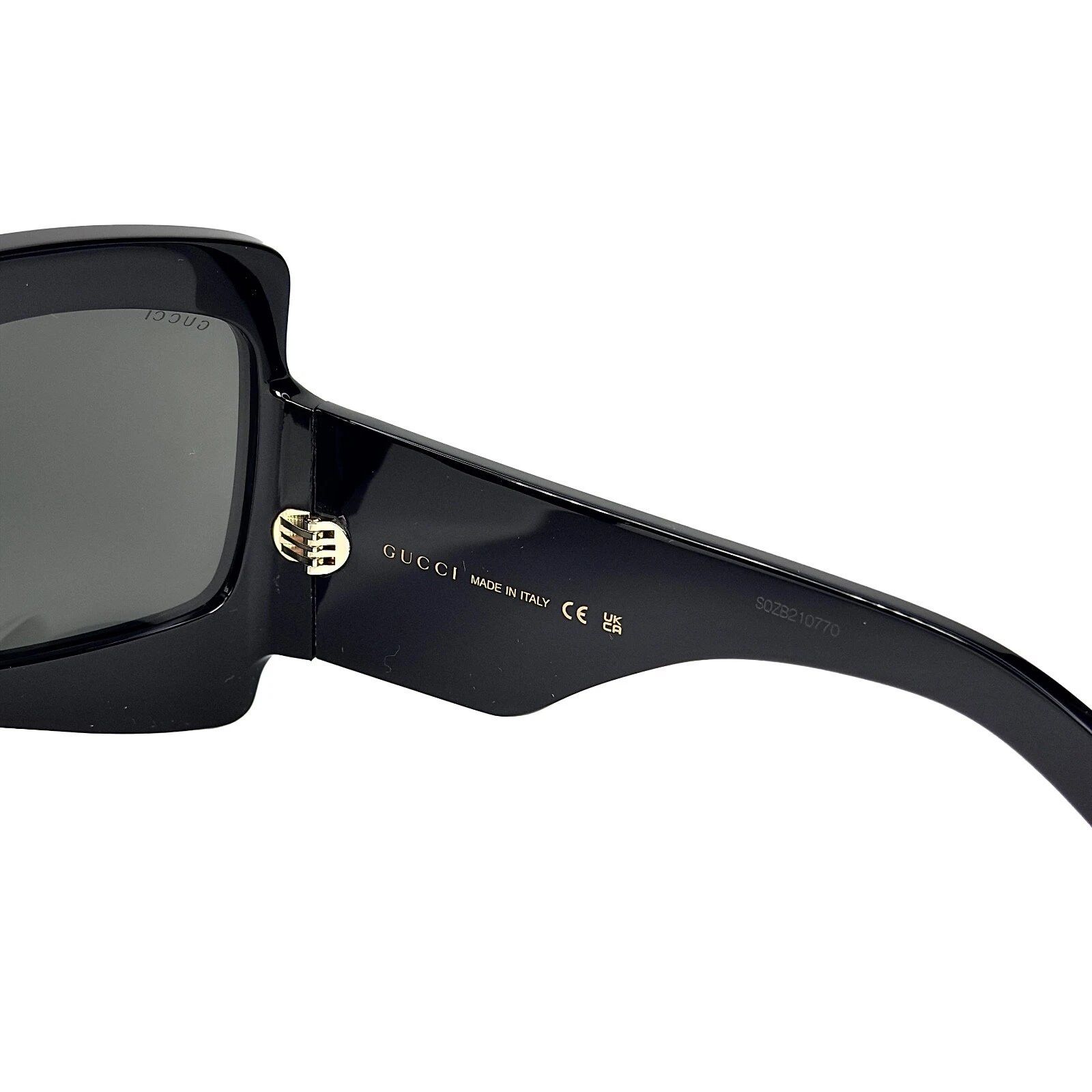 Gucci GUCCI GG1243S AUTHENTIC Black Oversized Geometric 1243 001 Size ONE SIZE - 6 Thumbnail