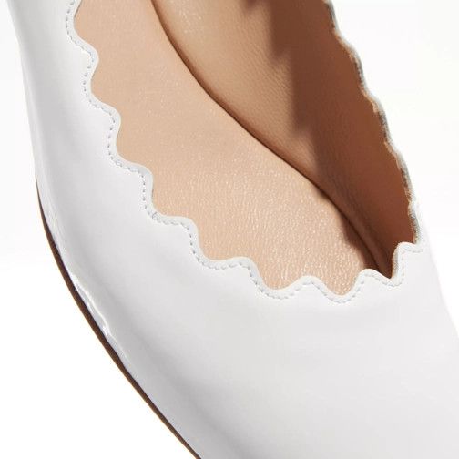 Chloe o1loc1c1024 Lauren Ballerina in White Size US 9 / IT 39 - 4 Thumbnail