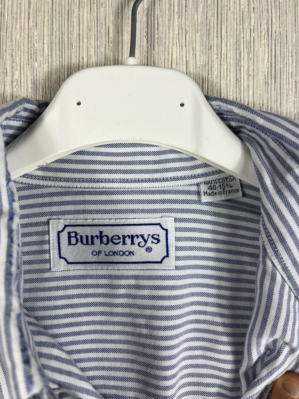 Burberry Vintage 90s Burberrys striped casual pocket logo shirt retro Size US L / EU 52-54 / 3 - 12 Thumbnail