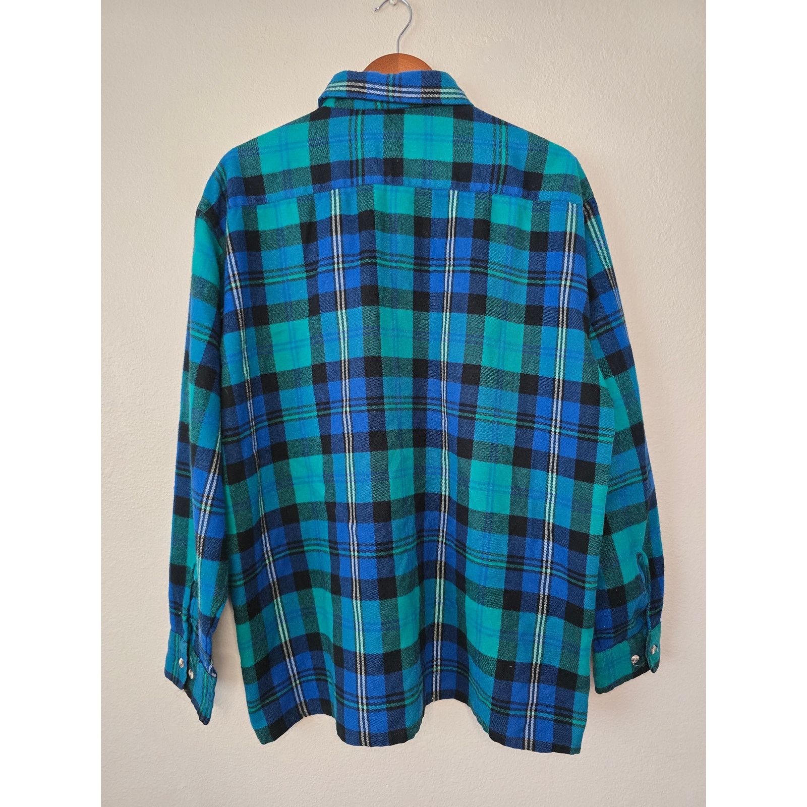 Vintage Vintage Alpine Trail Flannel Shirt Blue Plaid XL Button Up Size US XL / EU 56 / 4 - 7 Thumbnail
