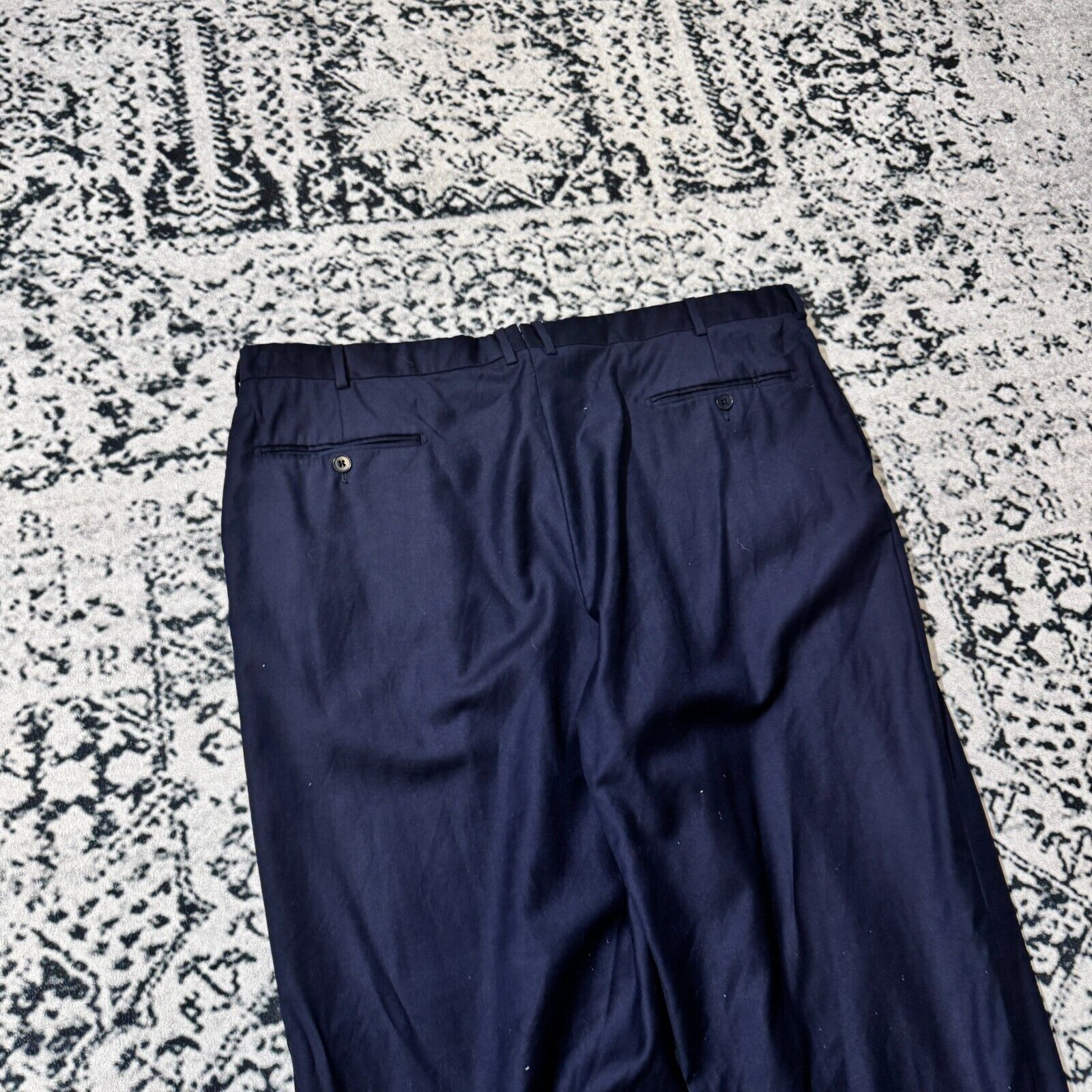 Ermenegildo Zegna × Vintage Ermenegildo Zegna Navy Blue Wool Suit Pants Size 62 IT Size US 40 / EU 56 - 16 Thumbnail