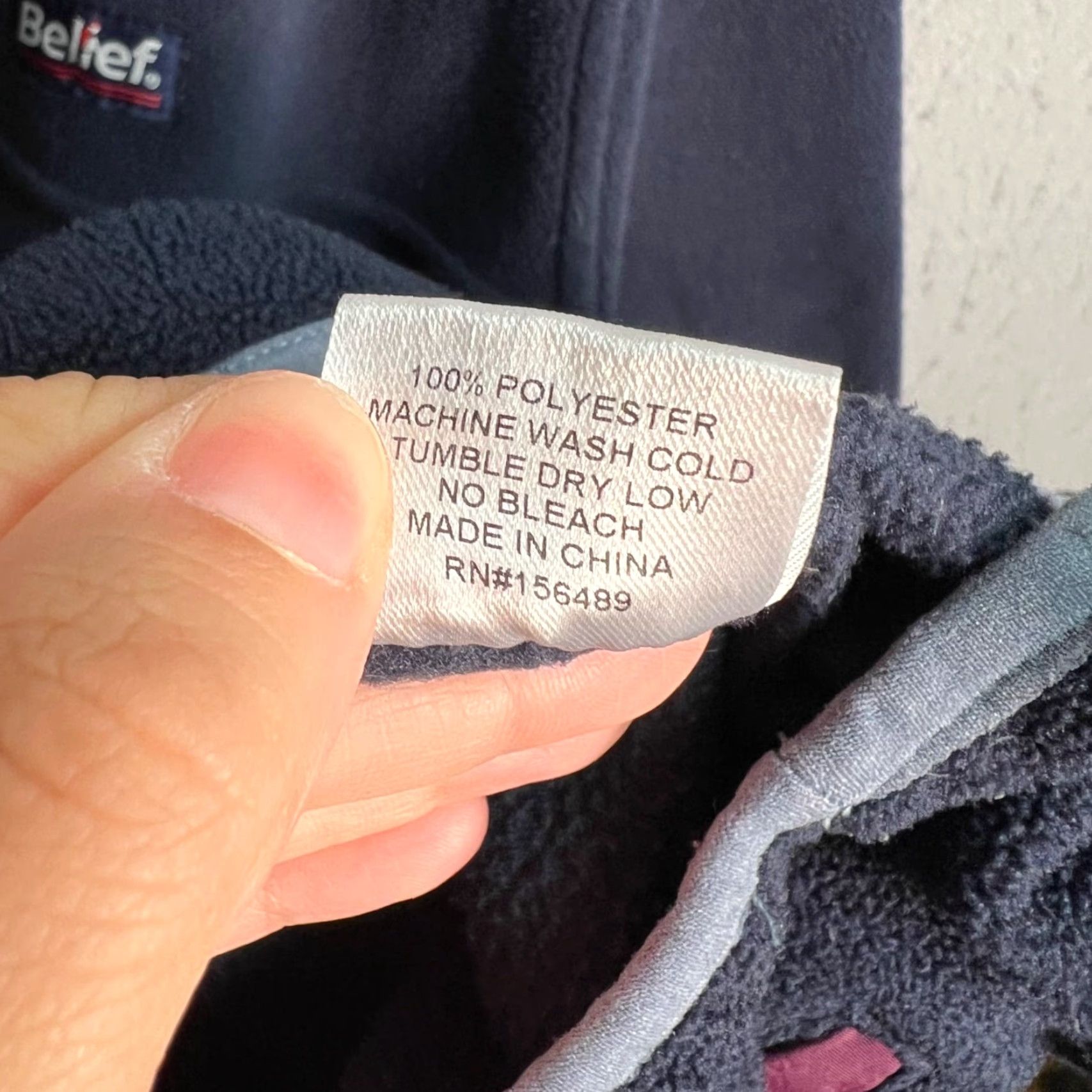 Vintage Belief Mens Size Small Fleece Pullover Sweatshirt Navy Blue Comfort Solid Sweatshirt Mens Small Blue Belief Sweatshirt Size US S / EU 44-46 / 1 - 4 Thumbnail