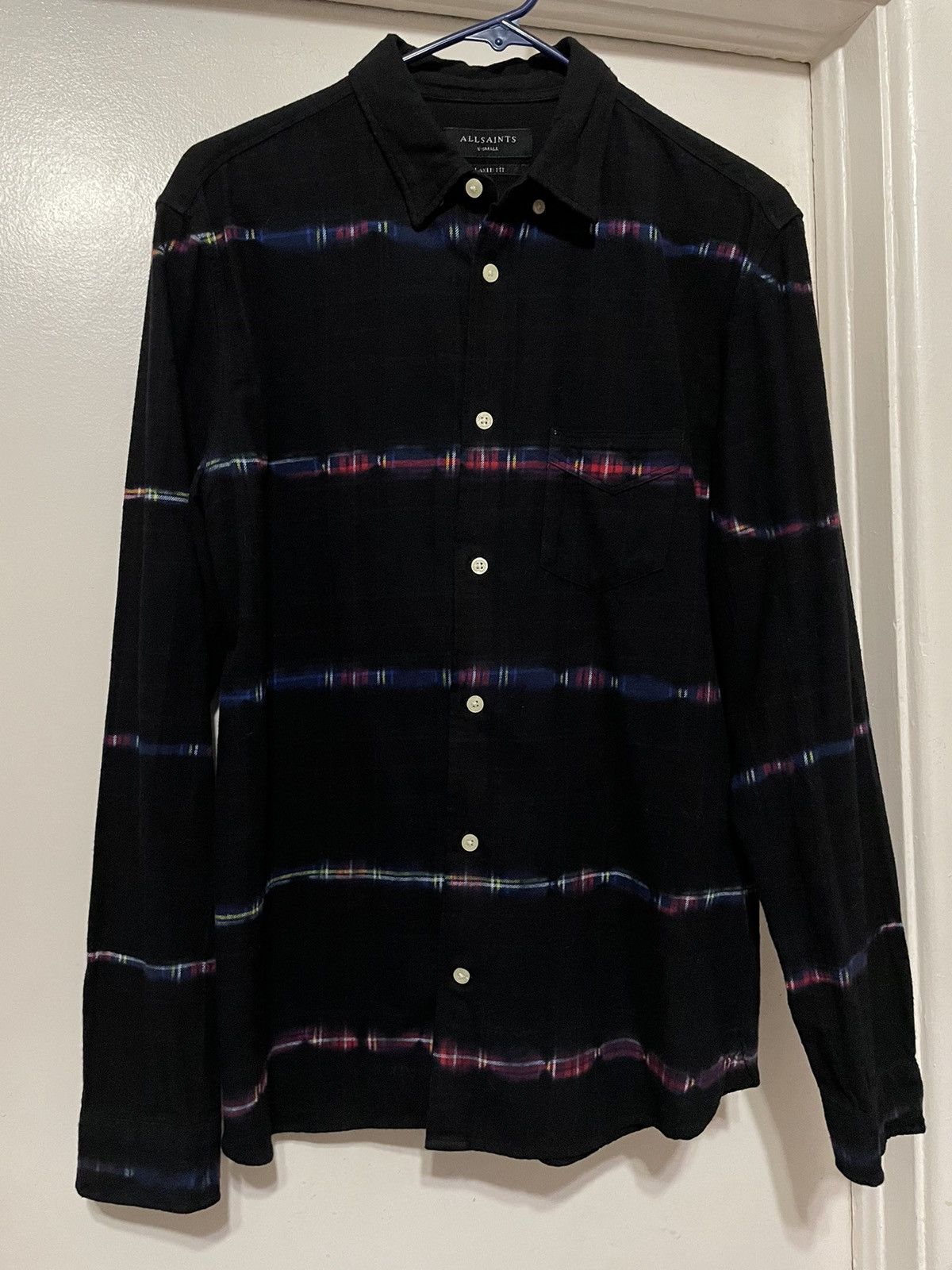 Allsaints Allsaints Claverack LS Shirt Flannel Tie Dye Black Size XS Size US XS / EU 42 / 0 - 2 Thumbnail