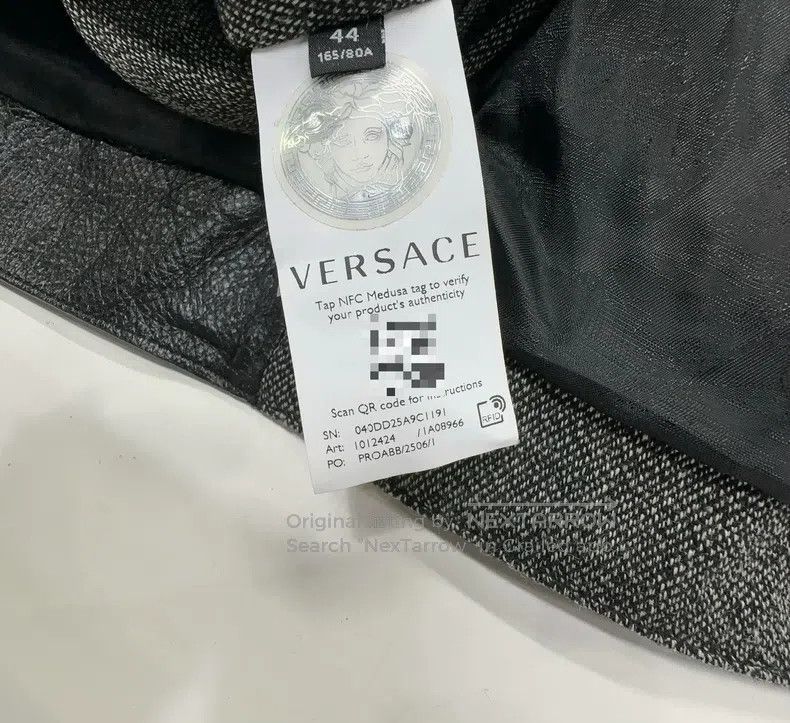 Versace Versace Patchwork lapel single-breasted long-sleeved jacke Size US S / EU 44-46 / 1 - 4 Thumbnail
