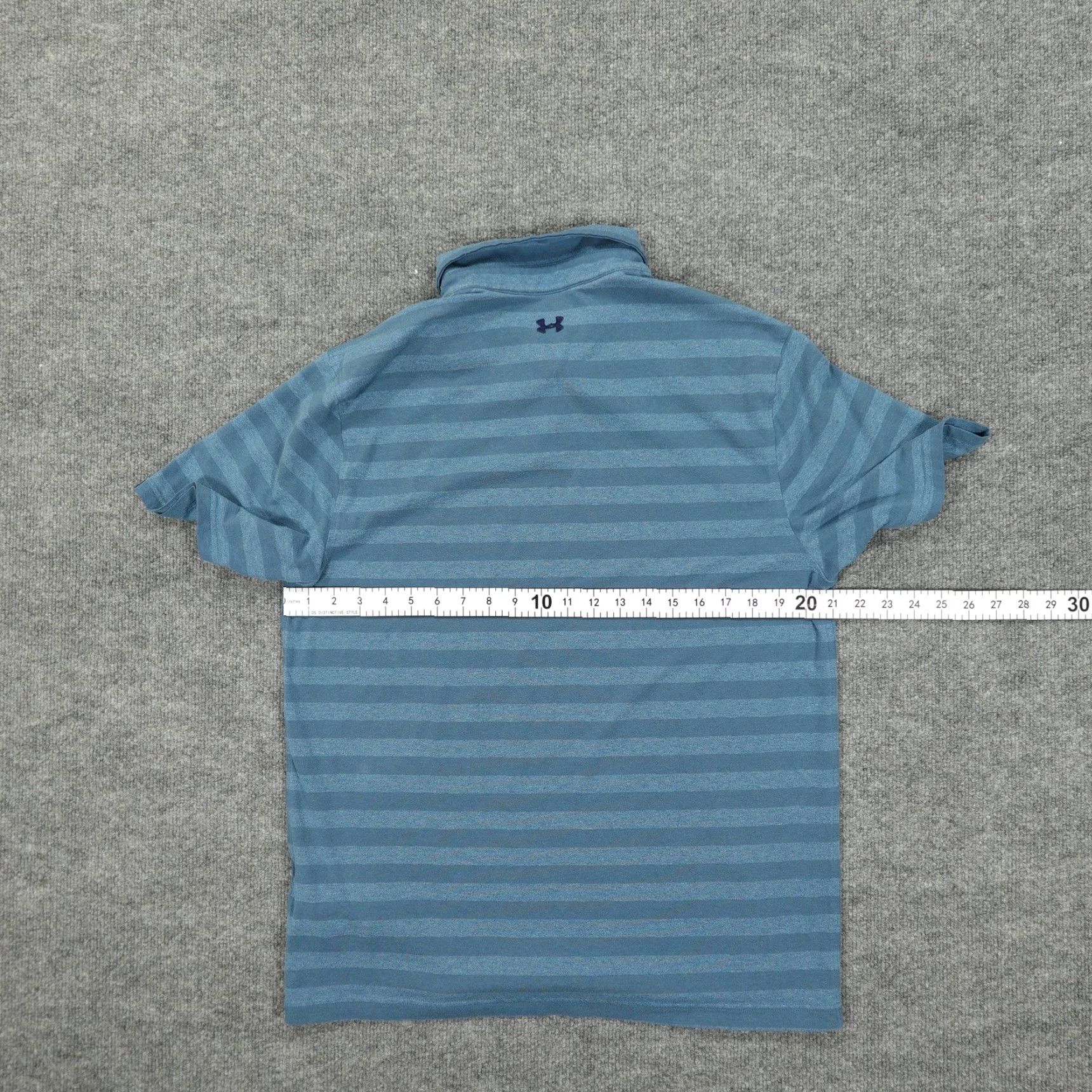 Under Armour Under Armour Polo Shirt Mens L Blue Striped HeatGear Golf Tech Performance Shirt Size US L / EU 52-54 / 3 - 6 Thumbnail