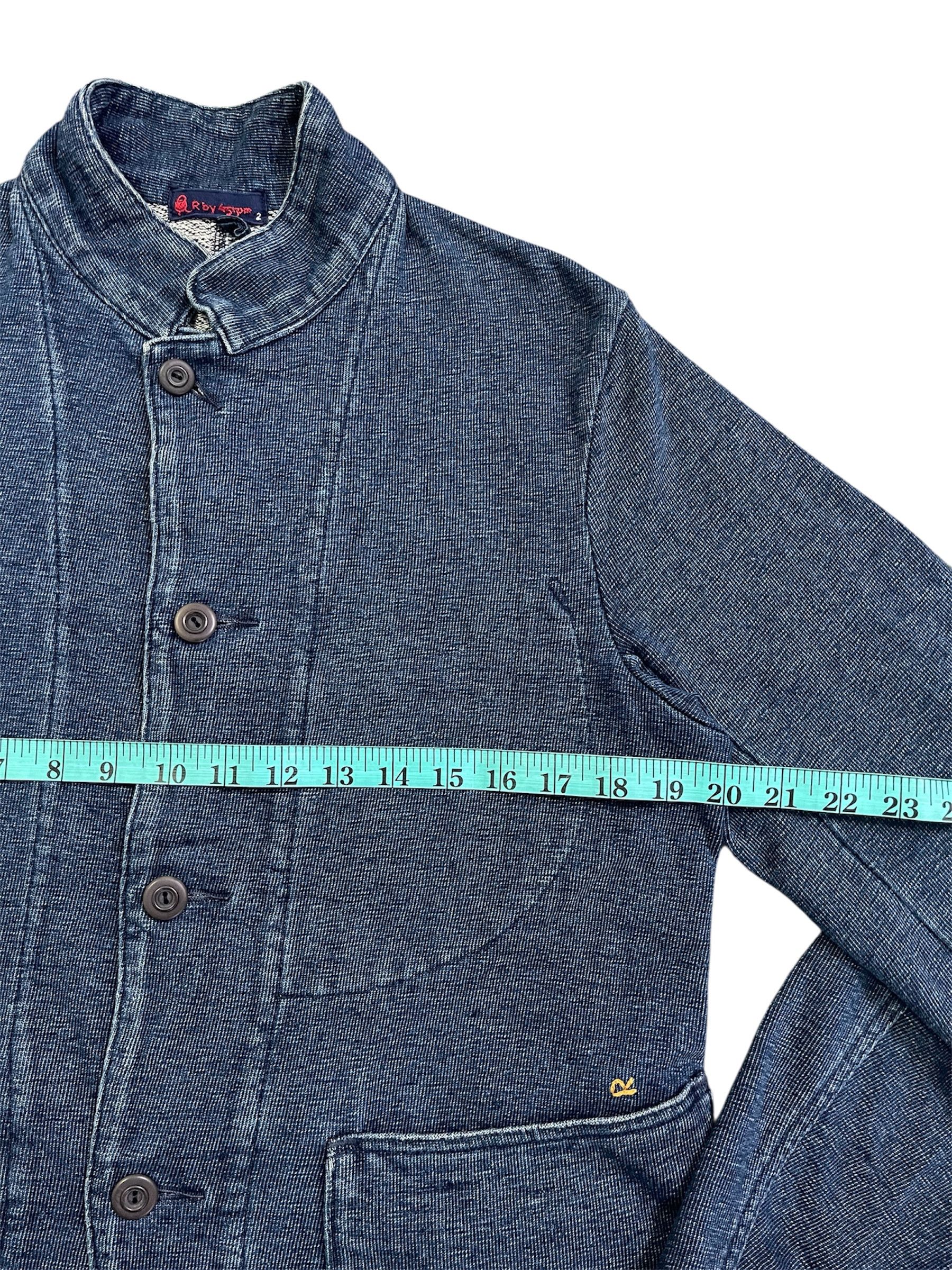 45rpm × Japanese Brand R by 45RPM Blue Indigo Cotton Knit Chore Jacket Size US M / EU 48-50 / 2 - 8 Thumbnail