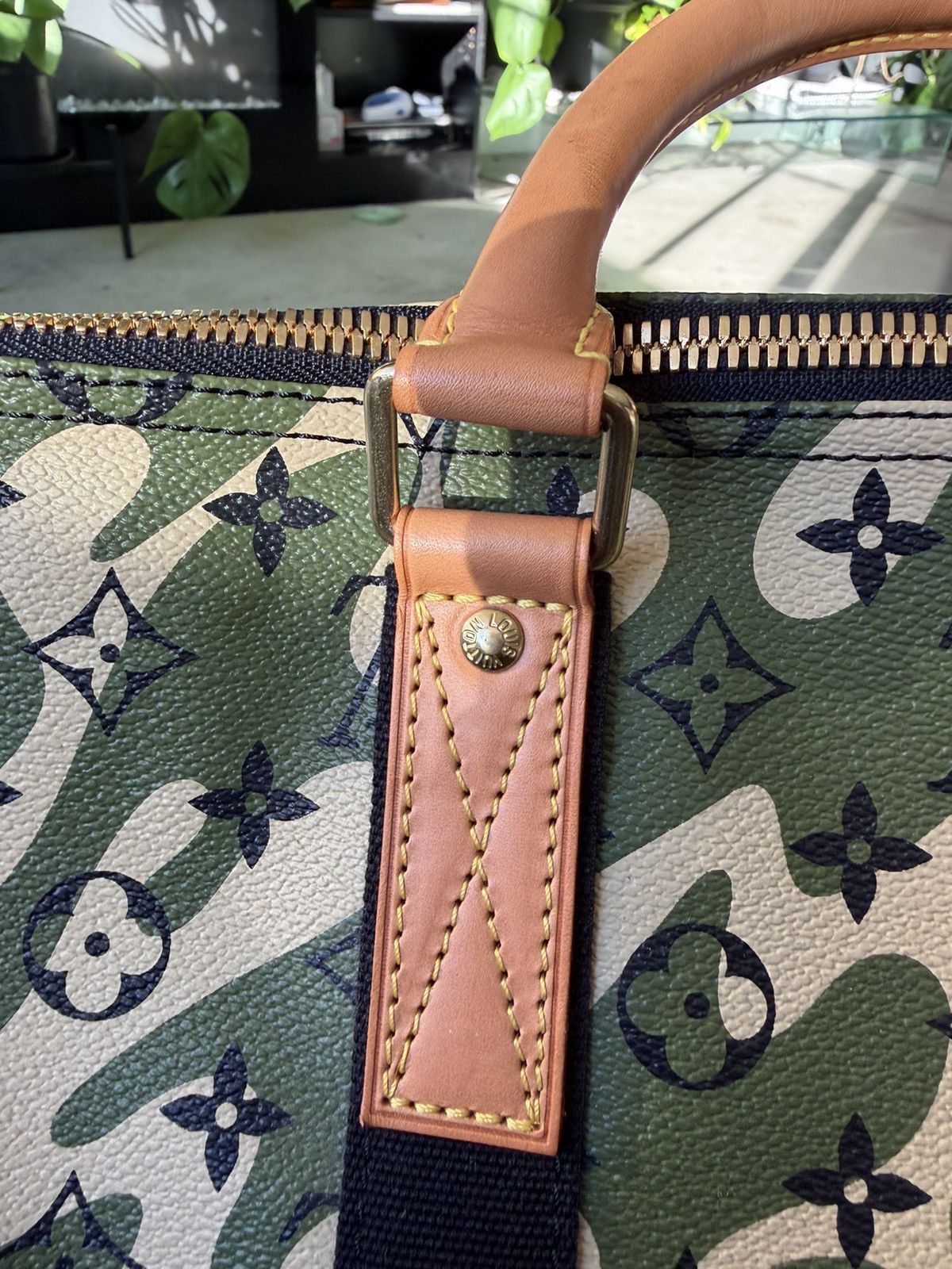Louis Vuitton × Takashi Murakami Louis Vuitton Camo Murakami Keepall 55 Size ONE SIZE - 7 Thumbnail