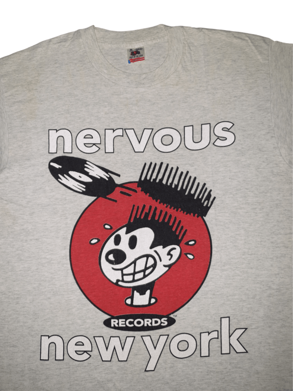 Vintage 90s Nervous Records T-shirt Size US M / EU 48-50 / 2 - 2 Thumbnail