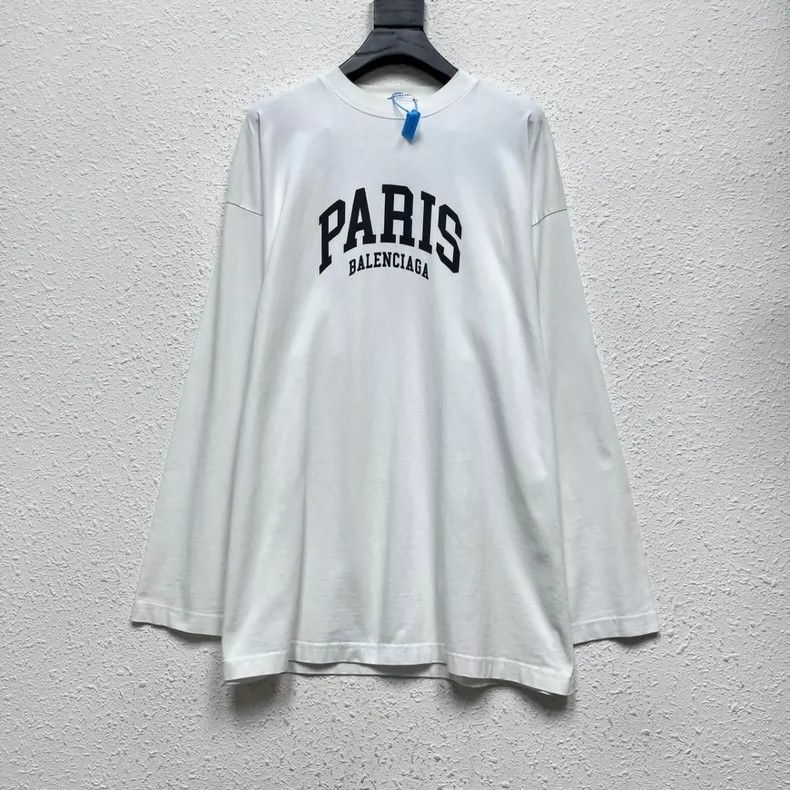 Balenciaga Balenciaga Paris Print Long Sleeve Size US S / EU 44-46 / 1 - 1 Thumbnail