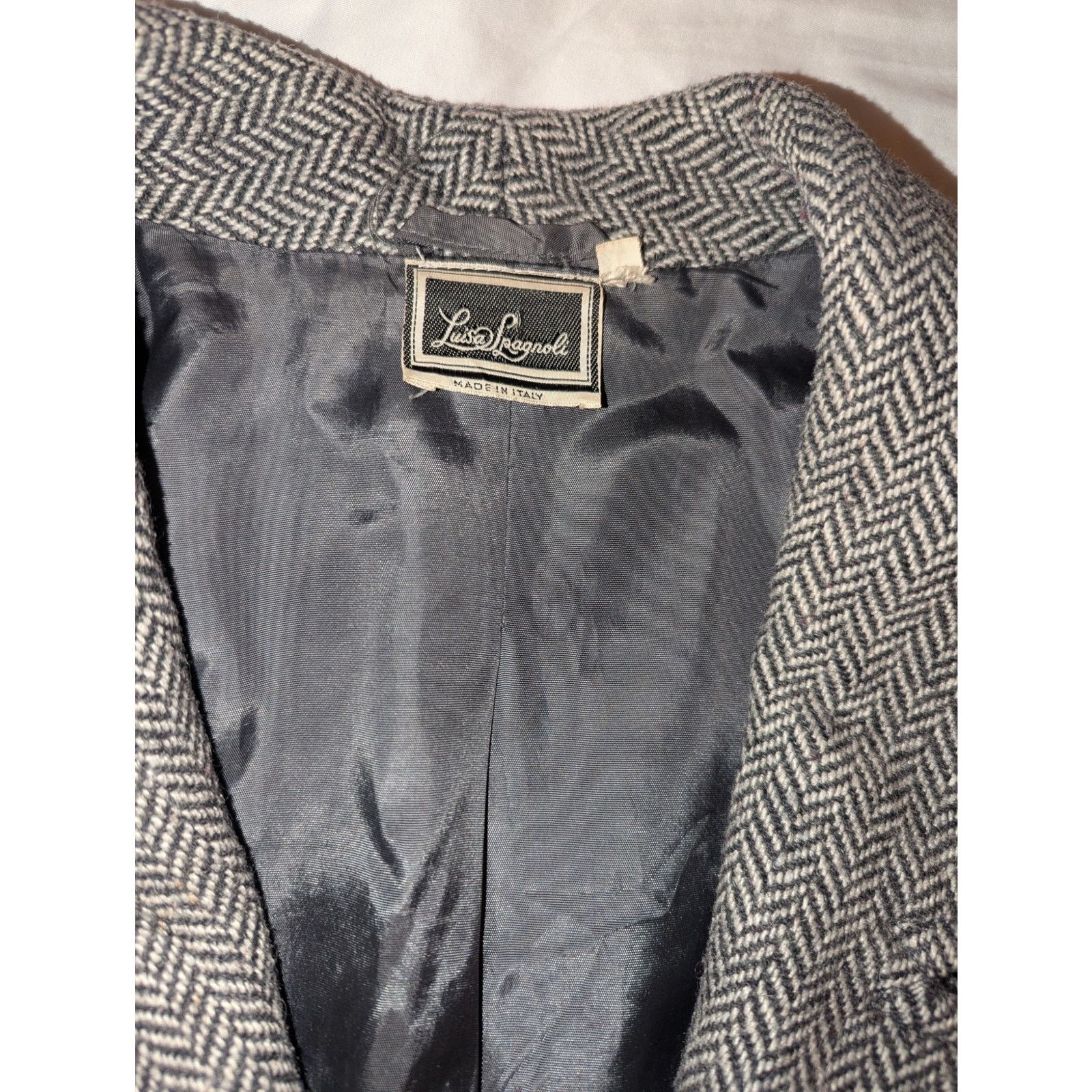 Luisa Cerano Vintage Luisa Spagnoli Herringbone Jacket Large Italy Size L / US 10 / IT 46 - 5 Thumbnail