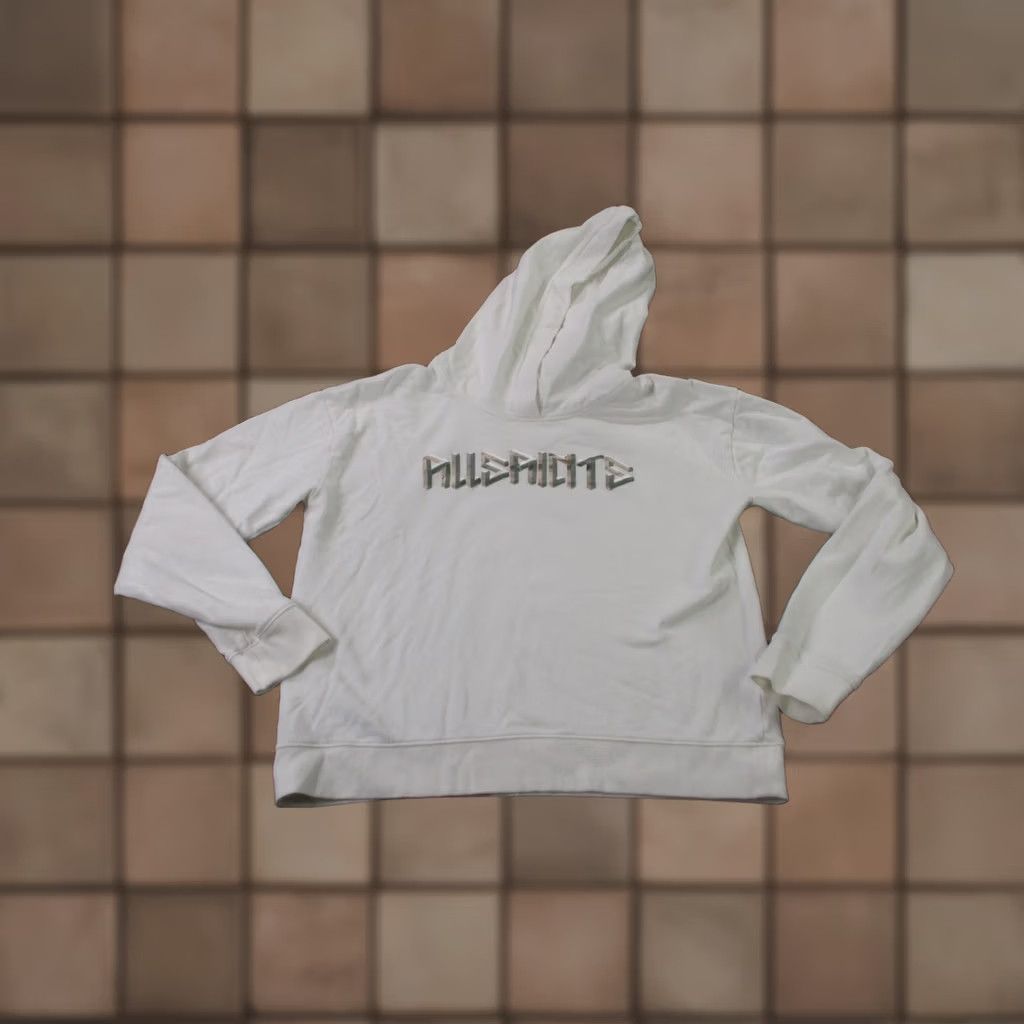 Allsaints All Saints Hoodie Sweatshirt Women 6 L White Spellout Logo Pullover Noctis Sasha Size M / US 6-8 / IT 42-44 - 1 Thumbnail