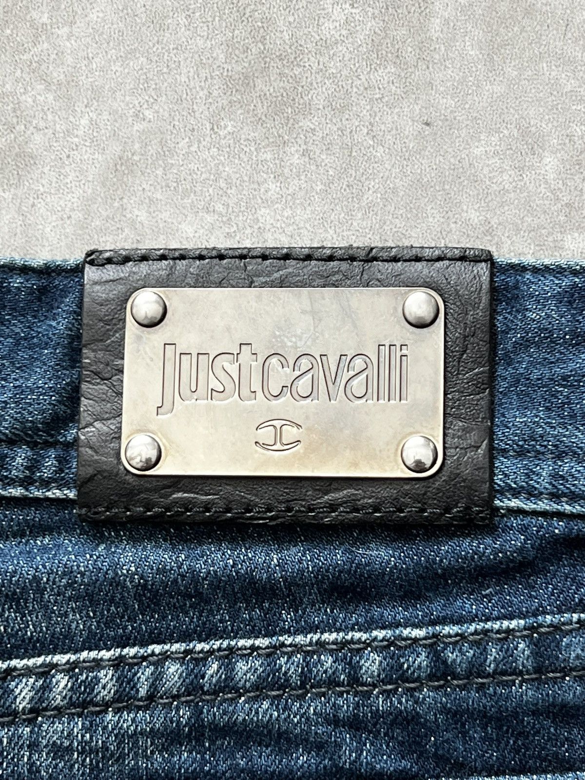 Just Cavalli Just Cavalli Men’s Blue Denim Biker Jeans Size US 31 - 5 Thumbnail