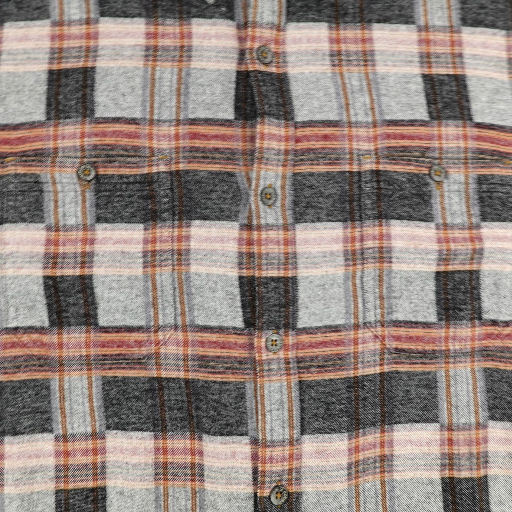 Carbon2Cobalt VINTAGE Carbon 2 Cobalt Men's Flannel Shirt Casual Workwear Outdoor Long Sleeve Cotton Gray Plaid Large Size US L / EU 52-54 / 3 - 3 Thumbnail