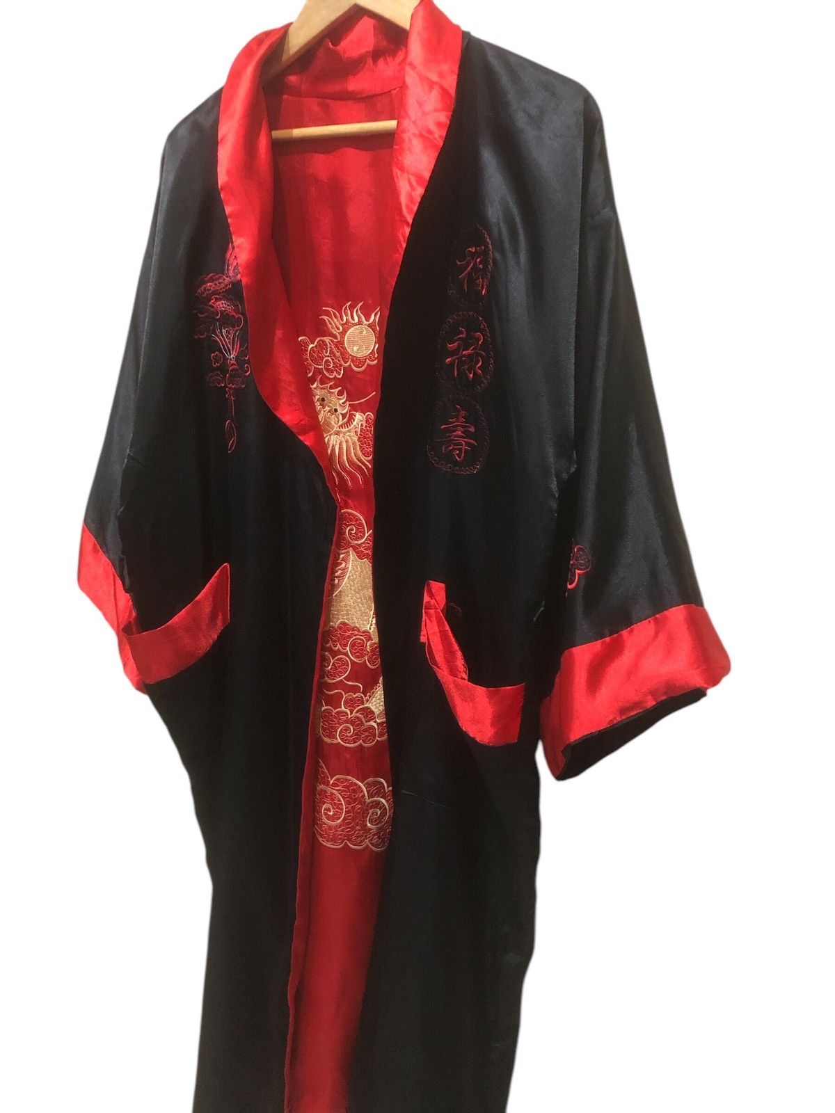 Other Silk Embroidery Dragon Reverseble Long Kimono Size US XL / EU 56 / 4 - 4 Thumbnail
