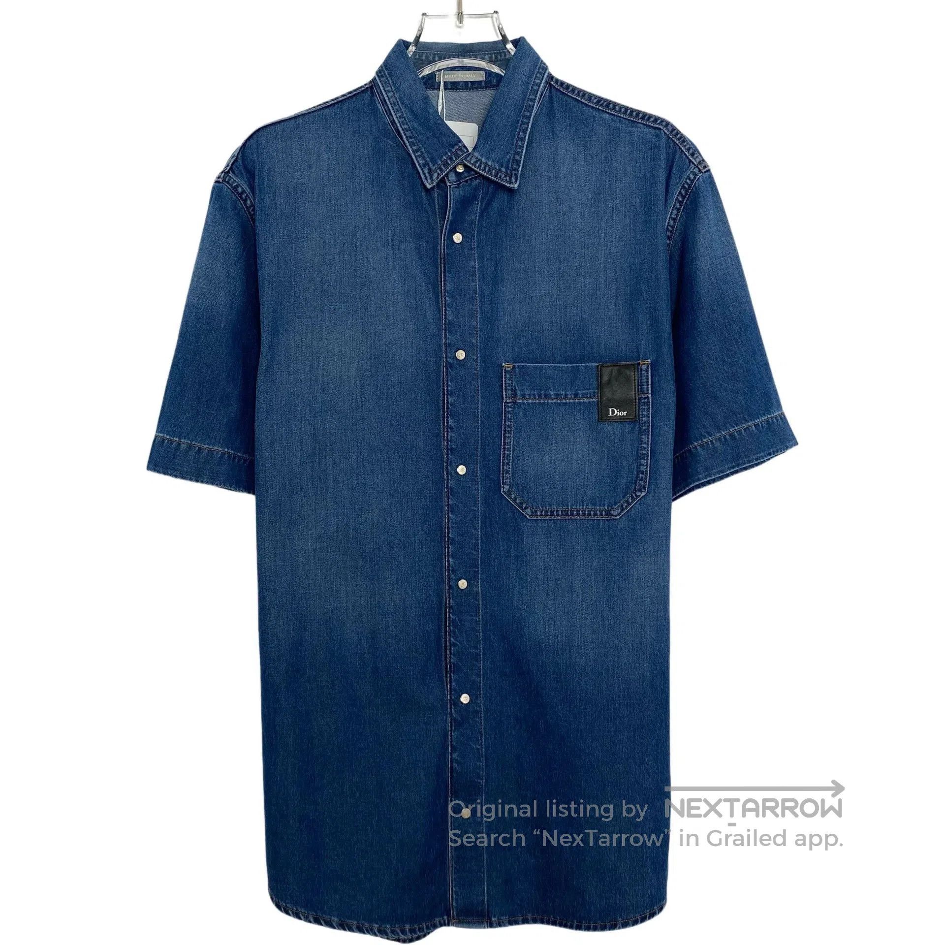 Dior dior dark blue denim short sleeve shirt. Size US M / EU 48-50 / 2 - 1 Thumbnail