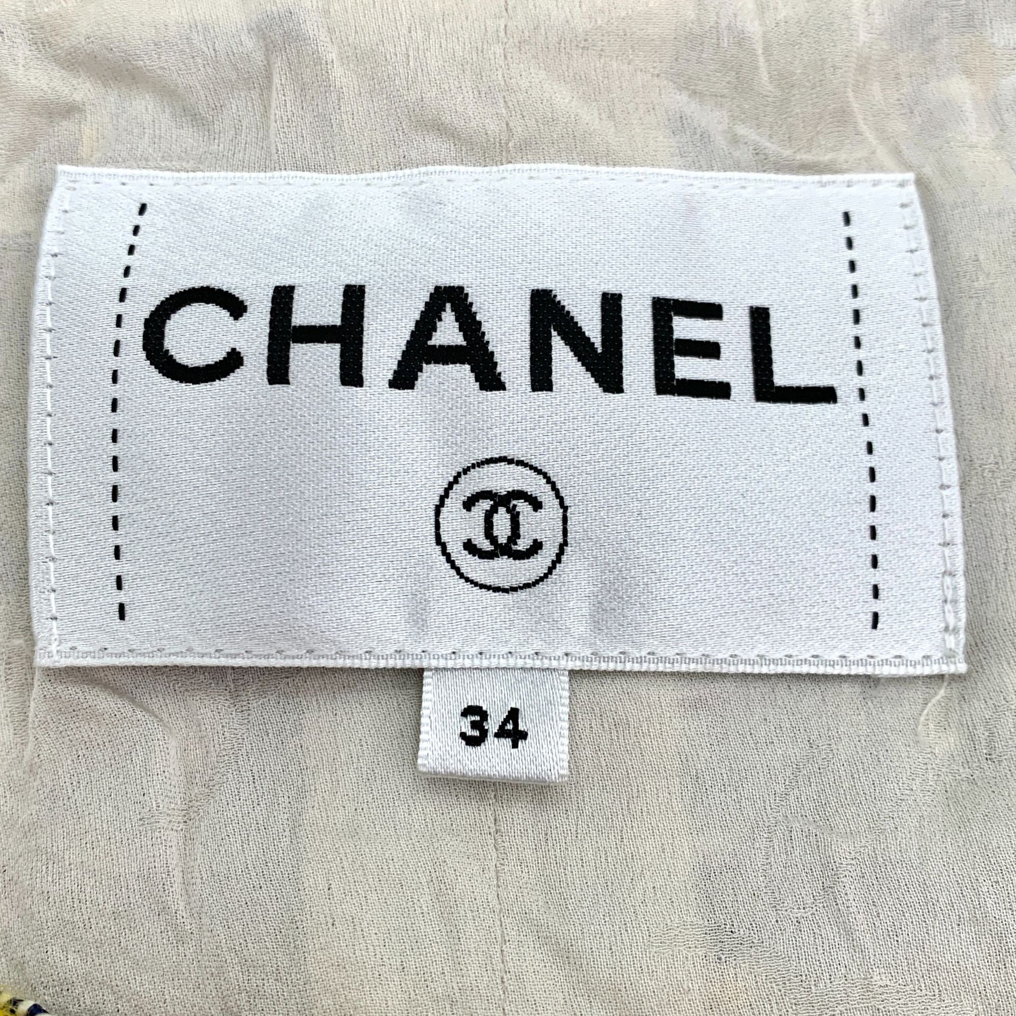Chanel Chanel Tweed Jacket Multicolor Fringe Hem Button Front Size XXS / US 00 / IT 34 - 5 Thumbnail