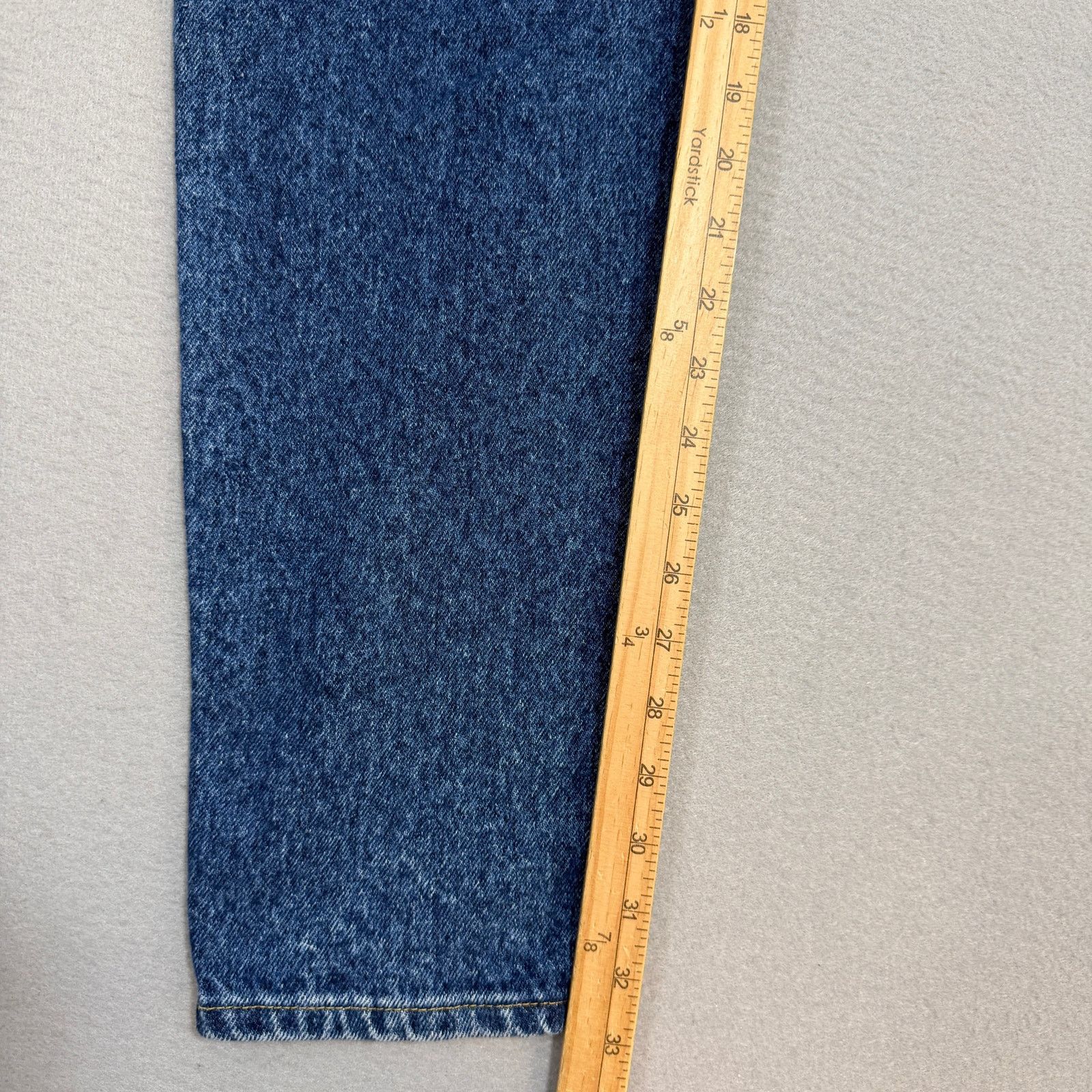 Vintage Vintage Lee Jeans Women's 7 Long (24x33) Blue High Rise Mom Size 24" / US 00 / IT 34 - 9 Thumbnail