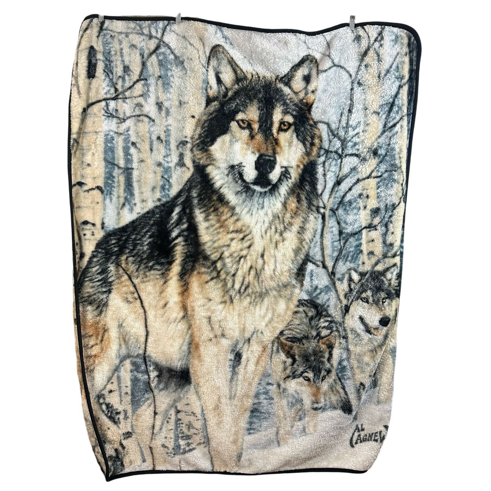 Other Al Agnew Fleece Wolf Wolves Trees Winter Plush Throw Blanket Size ONE SIZE - 5 Thumbnail