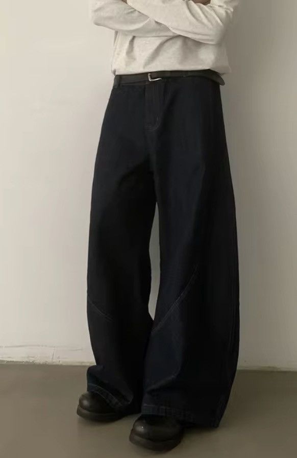 Jean American retro men's casual loose wide-leg scimitar jeans Size US 27 - 1 Thumbnail