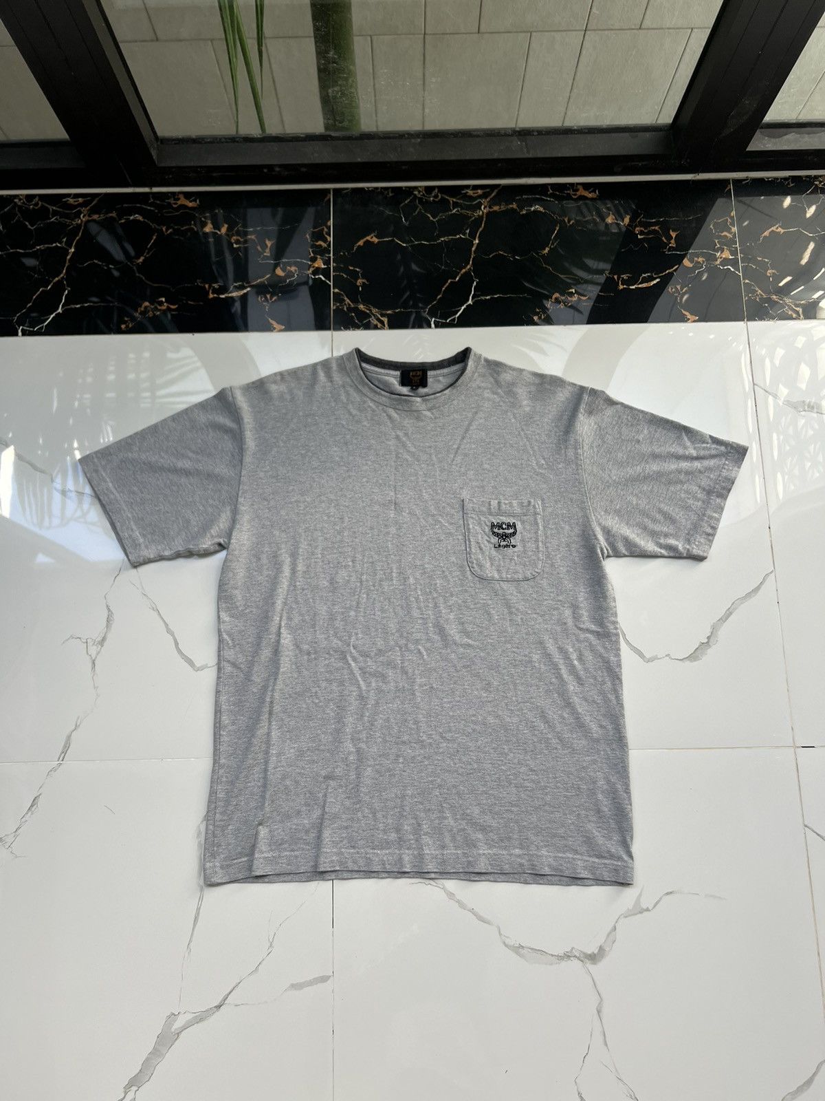 MCM × Vintage 90's MCM LEGERE RETRO POCKET LOGO Y2K TEE AVANT-GARDE Size US L / EU 52-54 / 3 - 1 Thumbnail