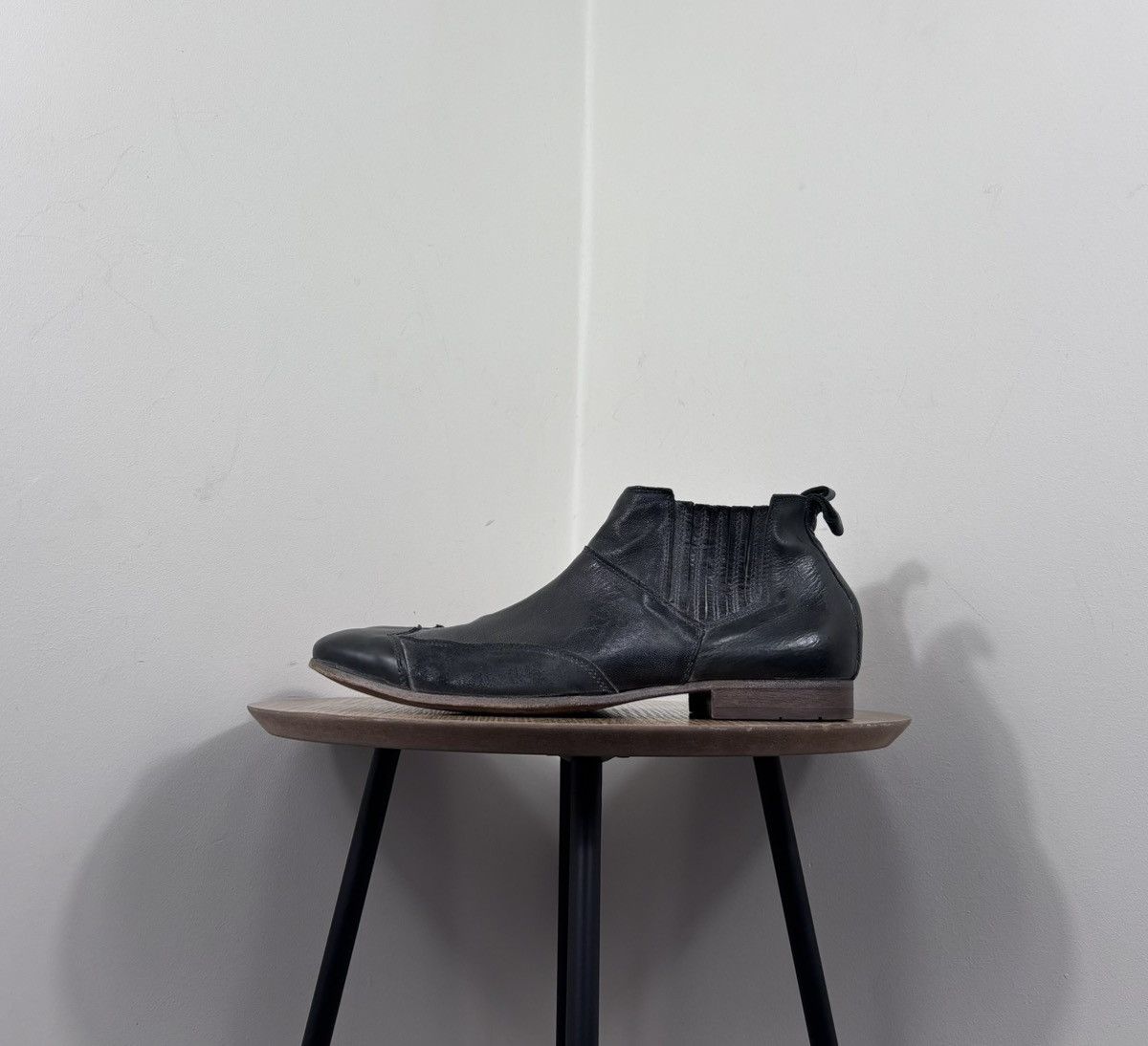 MoMA Moma Men’s Italian Black Leather Cap Toe Chelsea Boots Size US 9 / EU 42 - 11 Thumbnail