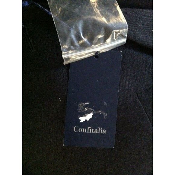 Other CONFITALIA MEN'S NEW CHARCOAL 100%WOOL 2PC SUIT SIZE:46R Size 46R - 10 Thumbnail