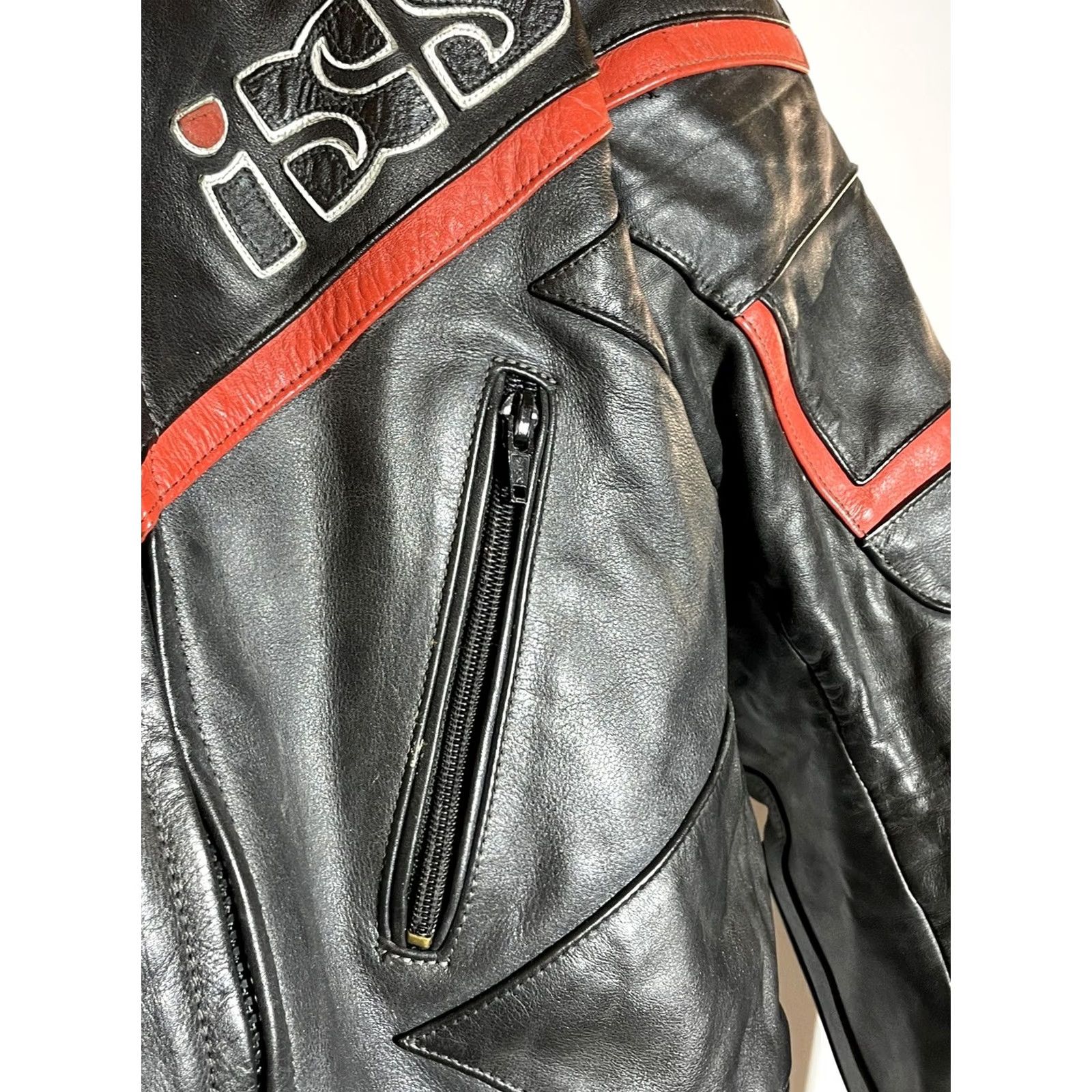Vintage VINTAGE Patchwork IXS Leather Jacket Motorcycle Mens Regular Size M Black Size US M / EU 48-50 / 2 - 6 Thumbnail